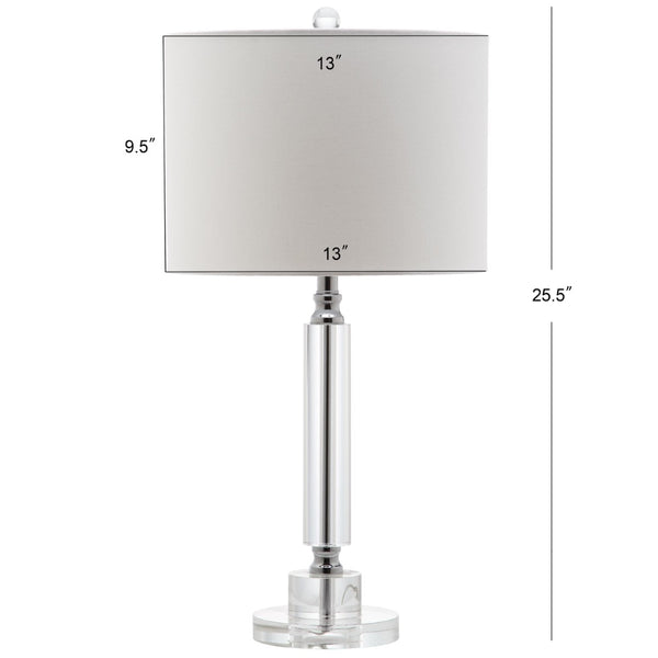Safavieh DECO Column Crystal Table Lamp Set of 2, 24.5-Inch Elegant Lighting for Modern & Classic Décor LIT4117A-SET2