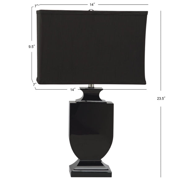Safavieh DARCY Black Crystal Urn Lamp - Elegant Black Shade, Warm Ambient Glow for Modern & Classic Decor LIT4121A
