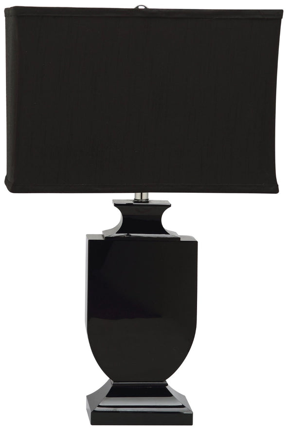 Safavieh DARCY Black Crystal Urn Lamp - Elegant Black Shade, Warm Ambient Glow for Modern & Classic Decor LIT4121A