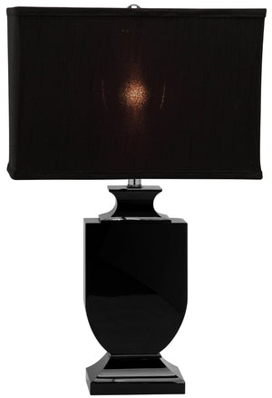 Safavieh DARCY Black Crystal Urn Lamp - Elegant Black Shade, Warm Ambient Glow for Modern & Classic Decor LIT4121A