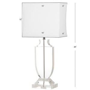 Safavieh DEIRDRE, 28-Inch Clear Crystal Table Lamp – Modern Elegance for Living Room, Bedroom & Office Decor LIT4122A