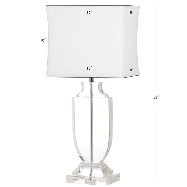 Safavieh DEIRDRE, 28-Inch Clear Crystal Table Lamp – Modern Elegance for Living Room, Bedroom & Office Decor LIT4122A