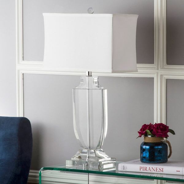 Safavieh DEIRDRE, 28-Inch Clear Crystal Table Lamp – Modern Elegance for Living Room, Bedroom & Office Decor LIT4122A
