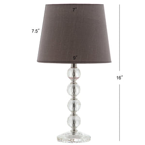 Safavieh NOLA, Elegant Crystal Table Lamp Set of 2 – Refined Illumination for Modern & Traditional Spaces Clear / Grey LIT4123B-SET2