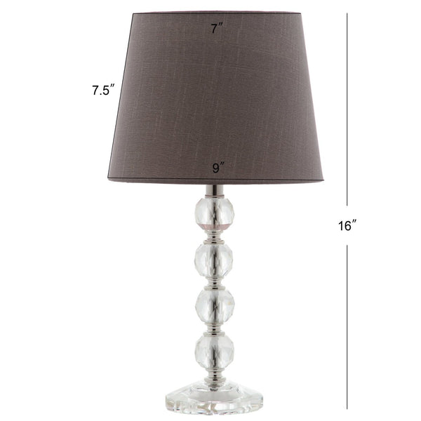 Safavieh NOLA, Elegant Crystal Table Lamp Set of 2 – Refined Illumination for Modern & Traditional Spaces Clear / Grey LIT4123B-SET2