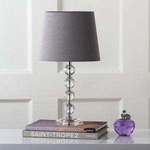 Safavieh NOLA, Elegant Crystal Table Lamp Set of 2 – Refined Illumination for Modern & Traditional Spaces Clear / Grey LIT4123B-SET2