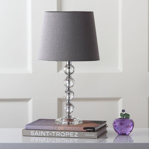 Safavieh NOLA, Elegant Crystal Table Lamp Set of 2 – Refined Illumination for Modern & Traditional Spaces Clear / Grey LIT4123B-SET2