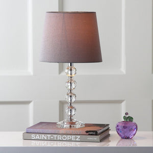 Safavieh NOLA, Elegant Crystal Table Lamp Set of 2 – Refined Illumination for Modern & Traditional Spaces Clear / Grey LIT4123B-SET2