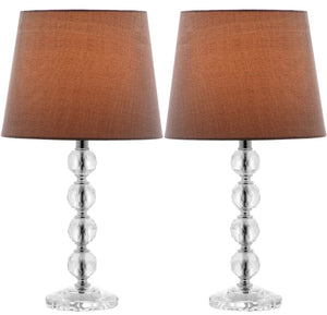 Safavieh NOLA, Elegant Crystal Table Lamp Set of 2 – Refined Illumination for Modern & Traditional Spaces Clear / Grey LIT4123B-SET2