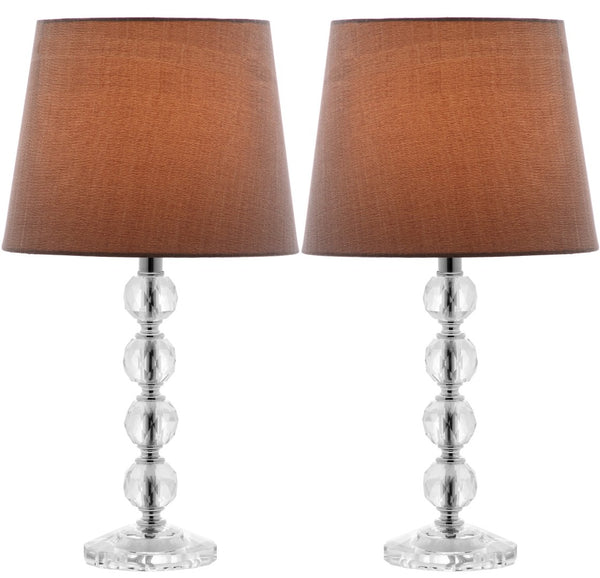 Safavieh NOLA, Elegant Crystal Table Lamp Set of 2 – Refined Illumination for Modern & Traditional Spaces Clear / Grey LIT4123B-SET2