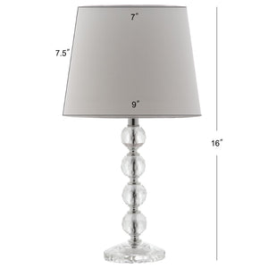 Safavieh NOLA, Elegant Crystal Table Lamp Set of 2 – Refined Illumination for Modern & Traditional Spaces Clear / White LIT4123C-SET2