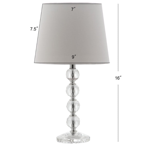 Safavieh NOLA, Elegant Crystal Table Lamp Set of 2 – Refined Illumination for Modern & Traditional Spaces Clear / White LIT4123C-SET2