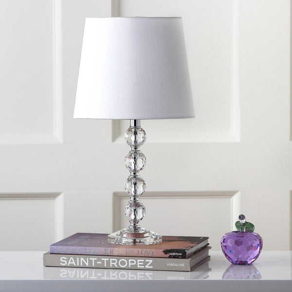Safavieh NOLA, Elegant Crystal Table Lamp Set of 2 – Refined Illumination for Modern & Traditional Spaces Clear / White LIT4123C-SET2
