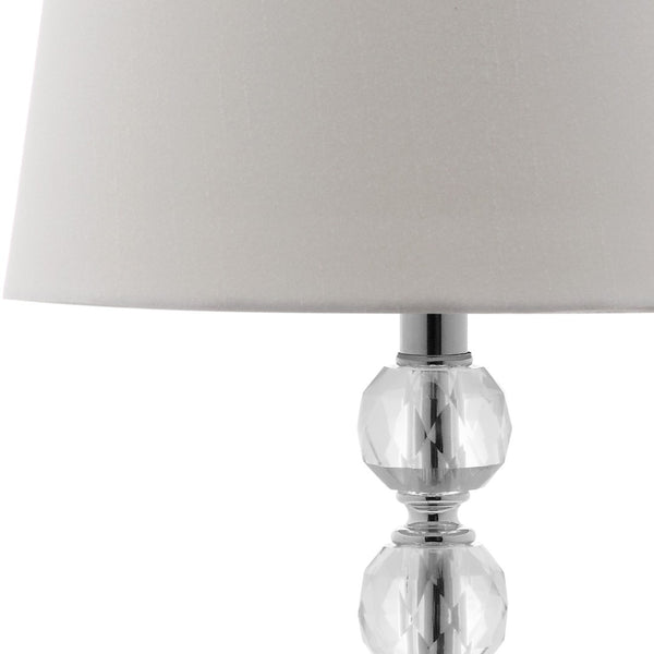 Safavieh NOLA, Elegant Crystal Table Lamp Set of 2 – Refined Illumination for Modern & Traditional Spaces Clear / White LIT4123C-SET2