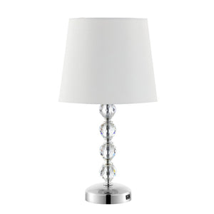 Safavieh NOLA, Elegant Crystal Table Lamp Set of 2 – Refined Illumination for Modern & Traditional Spaces Clear / White LIT4123C-SET2