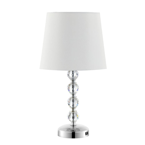 Safavieh NOLA, Elegant Crystal Table Lamp Set of 2 – Refined Illumination for Modern & Traditional Spaces Clear / White LIT4123C-SET2