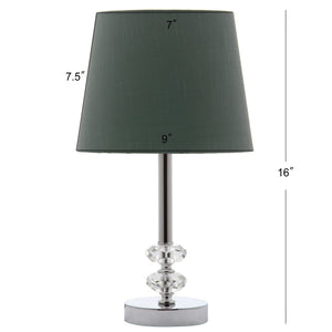 Safavieh Ashford Crystal Orb Lamp - Elegant Clear Base With Striking Green Shade For Any Room Ambiance Clear ,Green Crystal Lit4131a