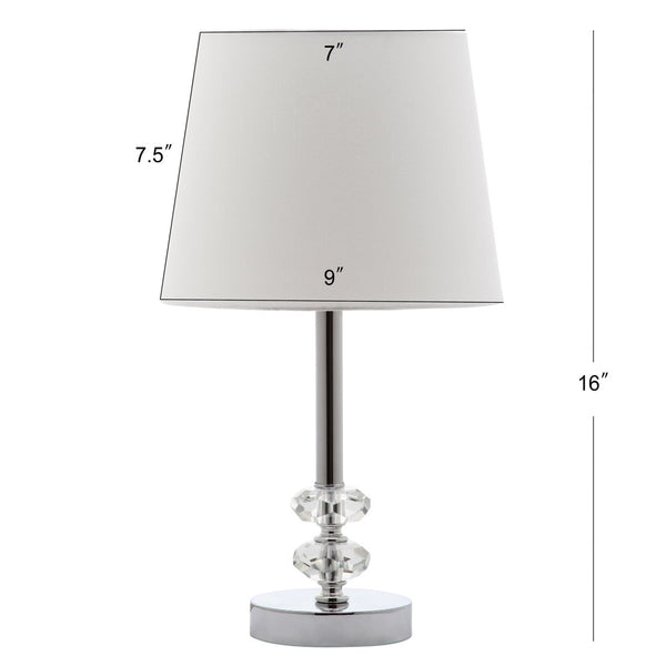 Safavieh ASHFORD Crystal Orb Lamp - Elegant Lighting for Modern Homes, Versatile Design for Any Room Clear / White LIT4131C-SET2