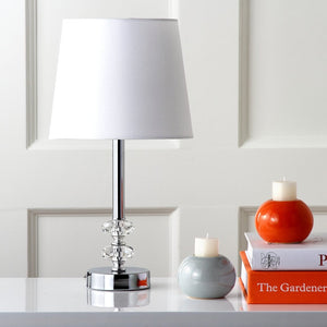 Safavieh ASHFORD Crystal Orb Lamp - Elegant Lighting for Modern Homes, Versatile Design for Any Room Clear / White LIT4131C-SET2
