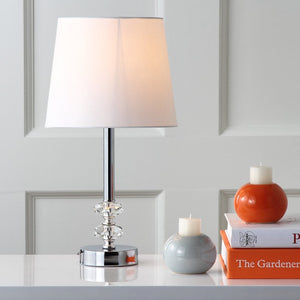 Safavieh ASHFORD Crystal Orb Lamp - Elegant Lighting for Modern Homes, Versatile Design for Any Room Clear / White LIT4131C-SET2