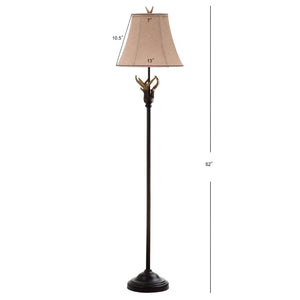 Safavieh SUNDANCE Antler Floor Lamp - Rustic Brown Lighting for Lodge Decor, Easy Assembly & Warm Ambiance LIT4139A