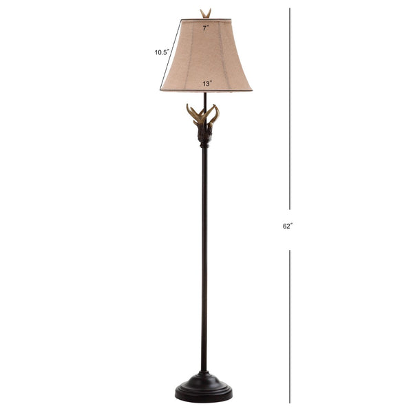 Safavieh SUNDANCE Antler Floor Lamp - Rustic Brown Lighting for Lodge Decor, Easy Assembly & Warm Ambiance LIT4139A