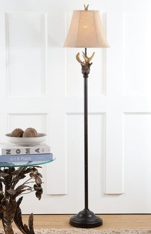 Safavieh SUNDANCE Antler Floor Lamp - Rustic Brown Lighting for Lodge Decor, Easy Assembly & Warm Ambiance LIT4139A