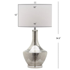Safavieh MERCURY Table Lamp – Elegant Silver Mercury Glass Design for Timeless Home Décor and Ambiance Silver LIT4141A