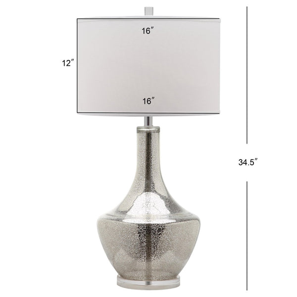 Safavieh MERCURY Table Lamp – Elegant Silver Mercury Glass Design for Timeless Home Décor and Ambiance Silver LIT4141A