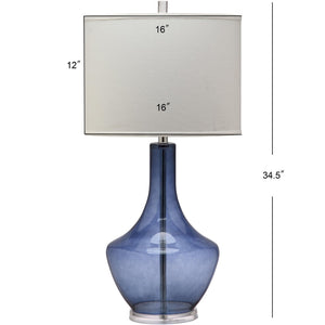Safavieh MERCURY Table Lamp – Elegant Silver Mercury Glass Design for Timeless Home Décor and Ambiance Light Blue LIT4141B