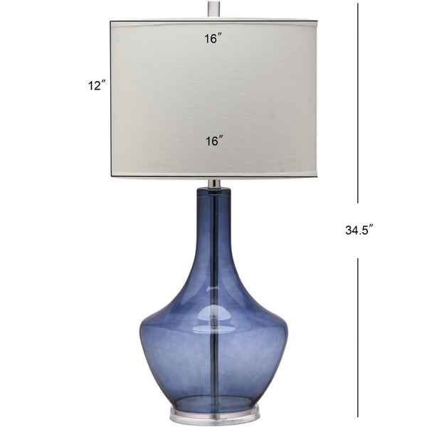 Safavieh MERCURY Table Lamp – Elegant Silver Mercury Glass Design for Timeless Home Décor and Ambiance Light Blue LIT4141B