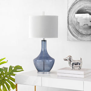 Safavieh MERCURY Table Lamp – Elegant Silver Mercury Glass Design for Timeless Home Décor and Ambiance Light Blue LIT4141B