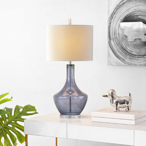 Safavieh MERCURY Table Lamp – Elegant Silver Mercury Glass Design for Timeless Home Décor and Ambiance Light Blue LIT4141B