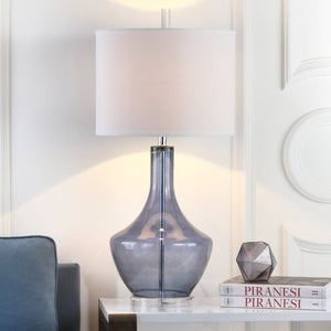 Safavieh MERCURY Table Lamp – Elegant Silver Mercury Glass Design for Timeless Home Décor and Ambiance Light Blue LIT4141B