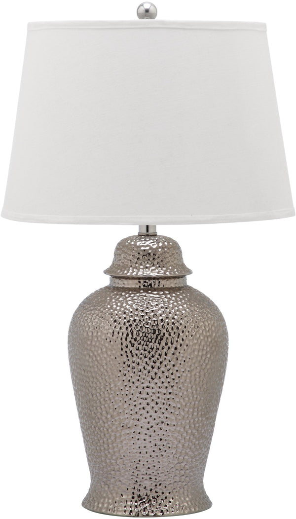 Safavieh STERLING Ginger Jar Table Lamps Set of 2 - Elegant Silver Ceramic Design for Home Décor & Lighting LIT4147A-SET2