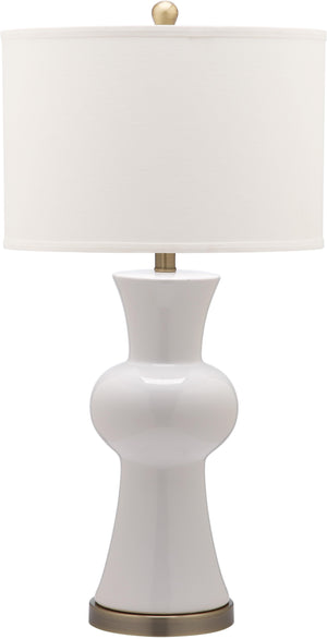 Safavieh Lola Column Table Lamp - Chic White Ceramic Design For Elegant Home Decor And Cozy Illumination White Ceramic Lit4150b
