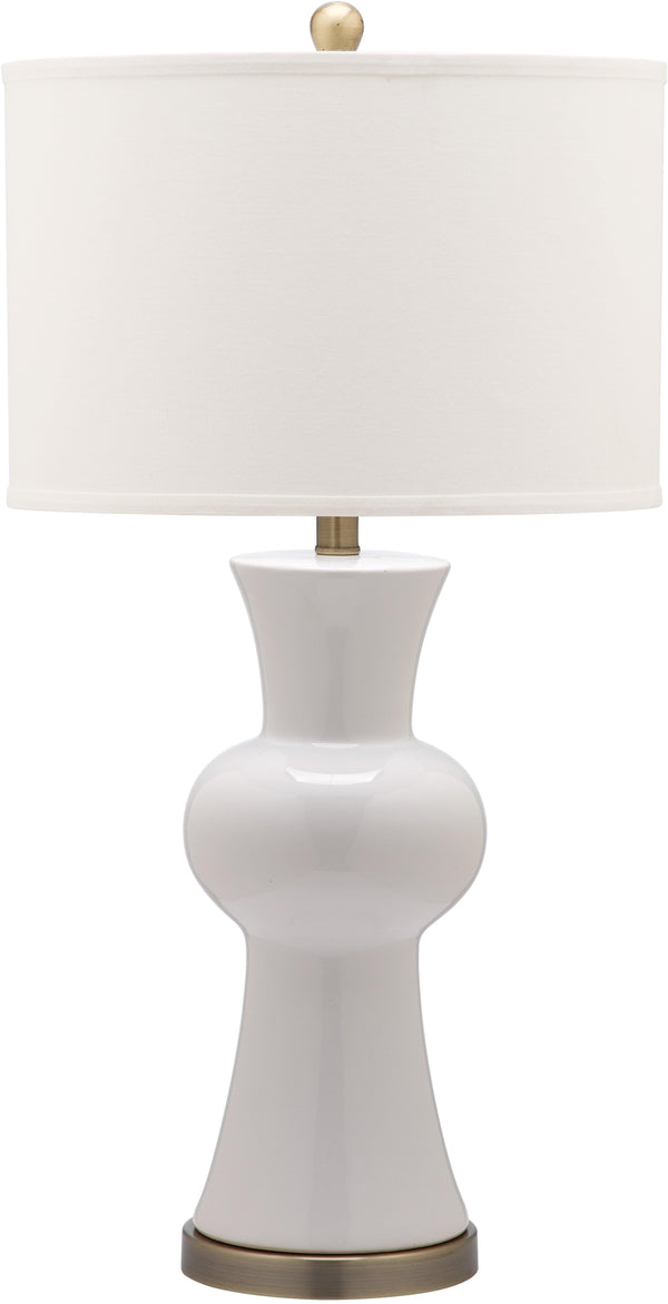 Safavieh Lola Column Table Lamp - Chic White Ceramic Design For Elegant Home Decor And Cozy Illumination White Ceramic Lit4150b