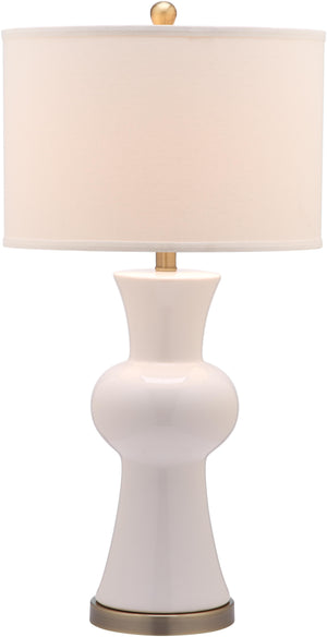 Safavieh Lola Column Table Lamp - Chic White Ceramic Design For Elegant Home Decor And Cozy Illumination White Ceramic Lit4150b
