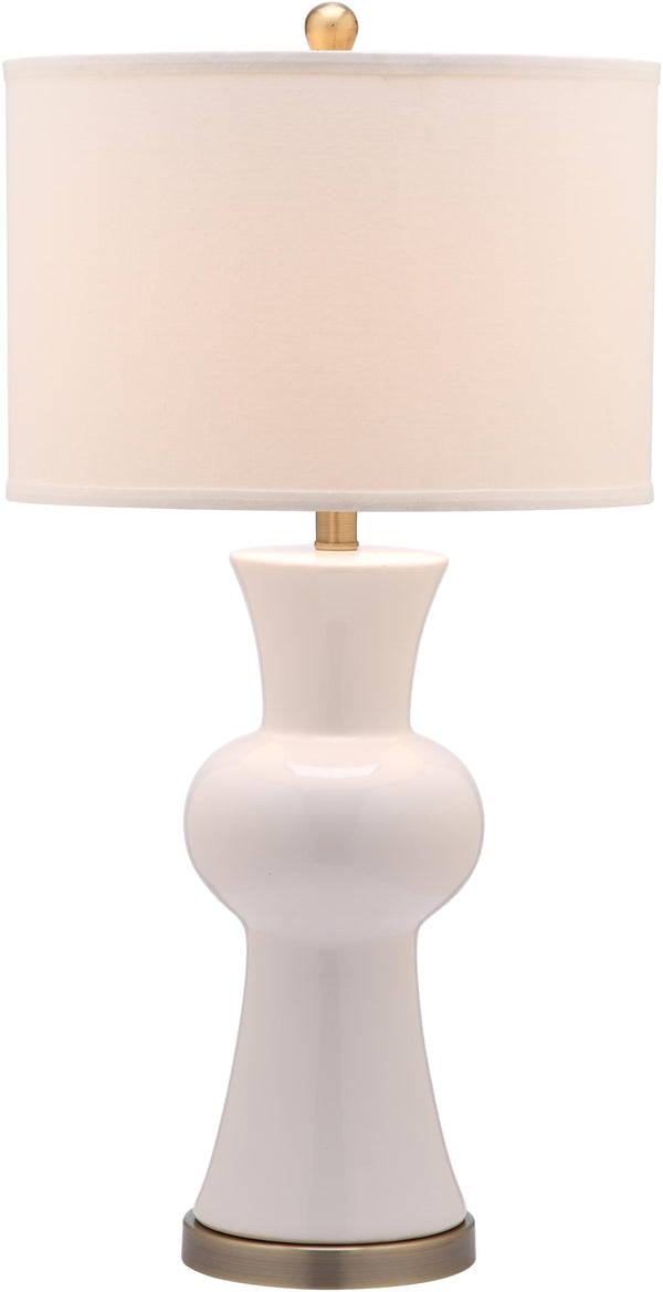 Safavieh Lola Column Table Lamp - Chic White Ceramic Design For Elegant Home Decor And Cozy Illumination White Ceramic Lit4150b
