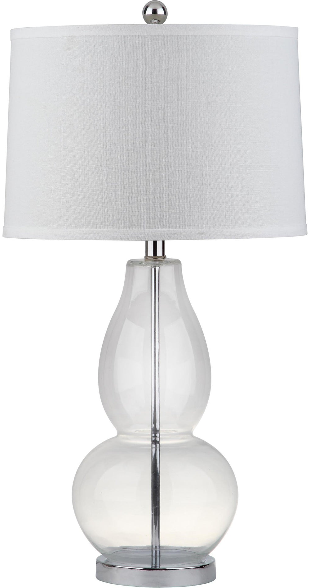 Safavieh MERCURIO Double Gourd Table Lamps - Elegant Ambient Lighting for Timeless Home Décor and Style Clear LIT4155B-SET2