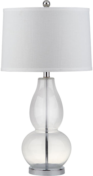 Safavieh MERCURIO Double Gourd Table Lamps - Elegant Ambient Lighting for Timeless Home Décor and Style Clear LIT4155B-SET2
