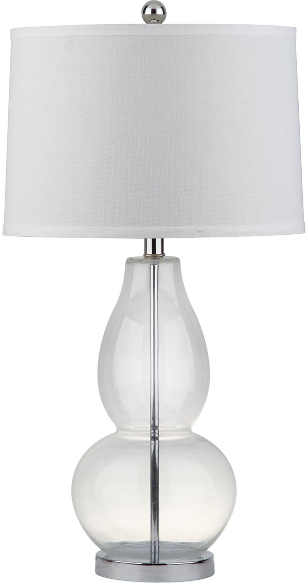 Safavieh MERCURIO Double Gourd Table Lamps - Elegant Ambient Lighting for Timeless Home Décor and Style Clear LIT4155B-SET2