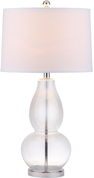 Safavieh MERCURIO Double Gourd Table Lamps - Elegant Ambient Lighting for Timeless Home Décor and Style Clear LIT4155B-SET2