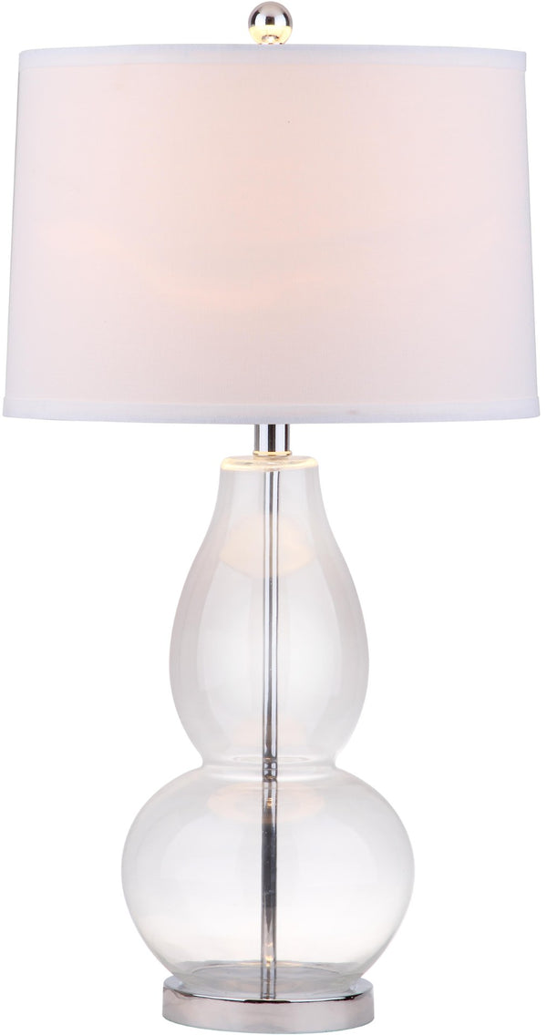 Safavieh MERCURIO Double Gourd Table Lamps - Elegant Ambient Lighting for Timeless Home Décor and Style Clear LIT4155B-SET2