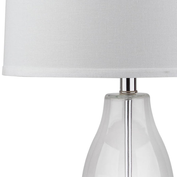 Safavieh MERCURIO Double Gourd Table Lamps - Elegant Ambient Lighting for Timeless Home Décor and Style Clear LIT4155B-SET2