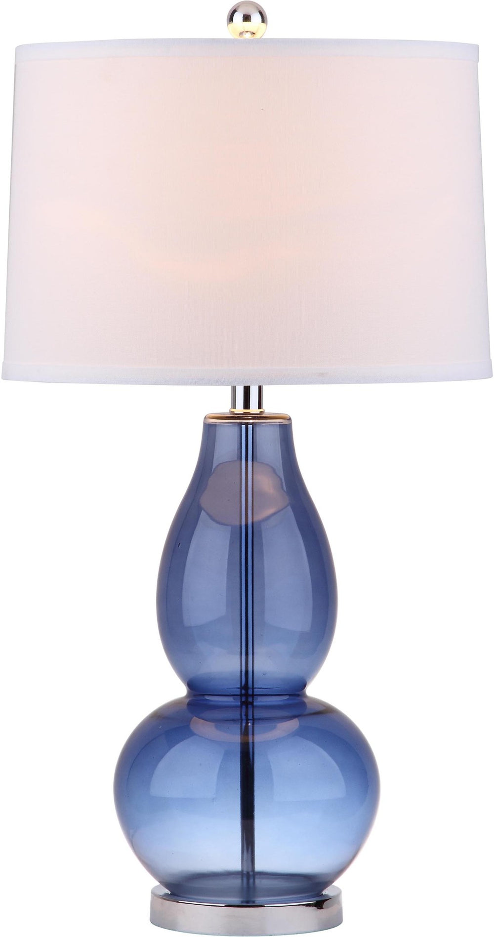 Safavieh MERCURIO, Stylish 28-Inch Blue Table Lamp Set of 2 with USB Ports for Modern Home Decor & Functionality LIT4155C-SET2-U