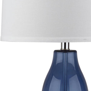 Safavieh MERCURIO, Stylish 28-Inch Blue Table Lamp Set of 2 with USB Ports for Modern Home Decor & Functionality LIT4155C-SET2-U