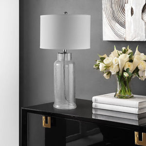 Safavieh BOTTLE Glass Table Lamps - Contemporary Minimalist Design for Elegant Ambient Lighting in Any Room Clear LIT4157B-SET2