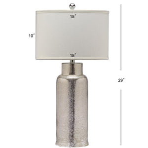 Safavieh BOTTLE Glass Table Lamps - Contemporary Minimalist Design for Elegant Ambient Lighting in Any Room Silver LIT4157D-SET2