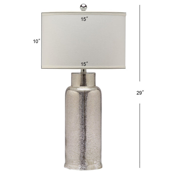 Safavieh BOTTLE Glass Table Lamps - Contemporary Minimalist Design for Elegant Ambient Lighting in Any Room Silver LIT4157D-SET2